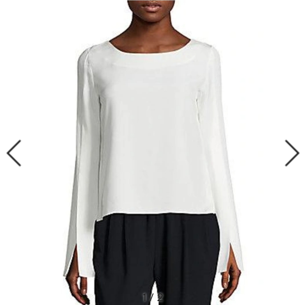 Ramy Brook Paloma White Flared Sleeve Ethereal Cottagecore Fairy Blouse